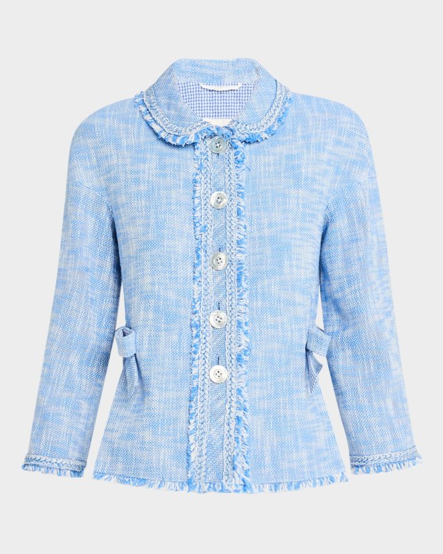 Bows Cotton-Blend Tweed Jacket